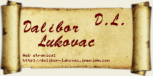 Dalibor Lukovac vizit kartica